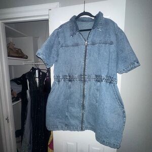Boohoo denim dress: size 22